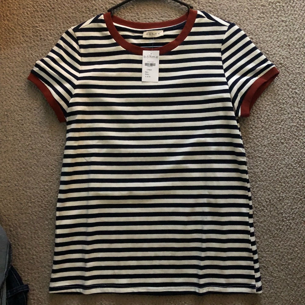 Bohemian Navy Stripped Tee